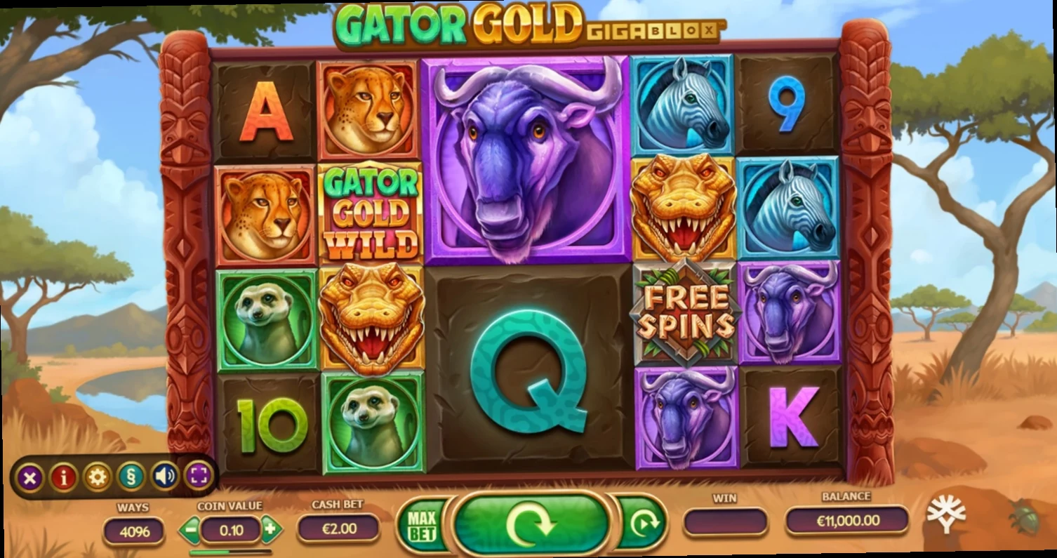 Gator Gold Gigablox von Play'n GO